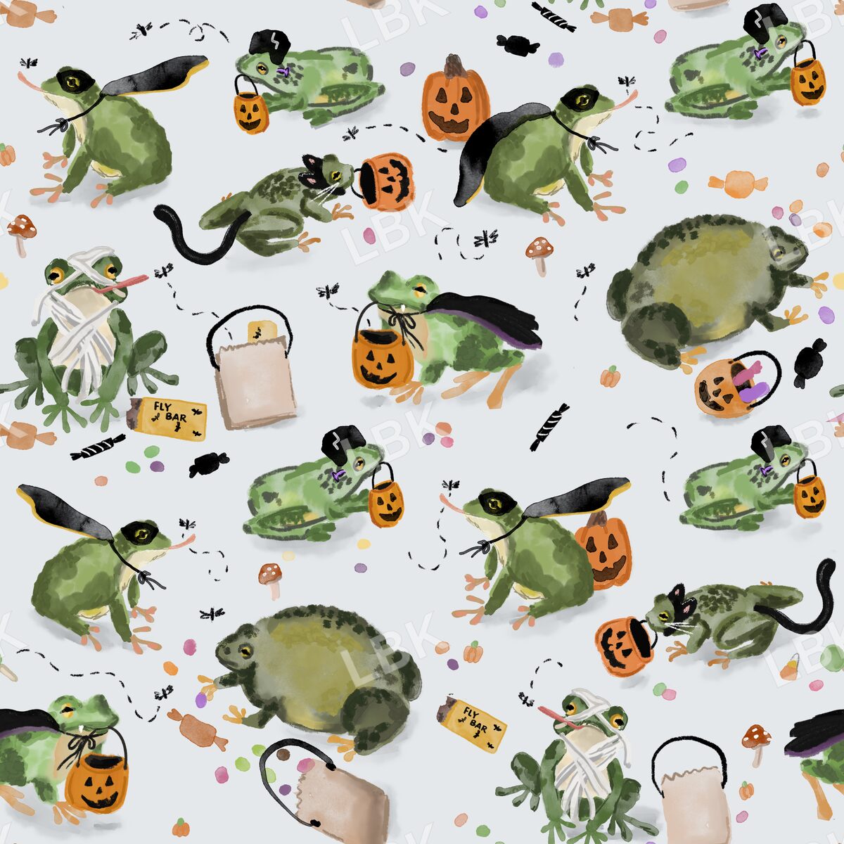 Hoppy Halloween gray
