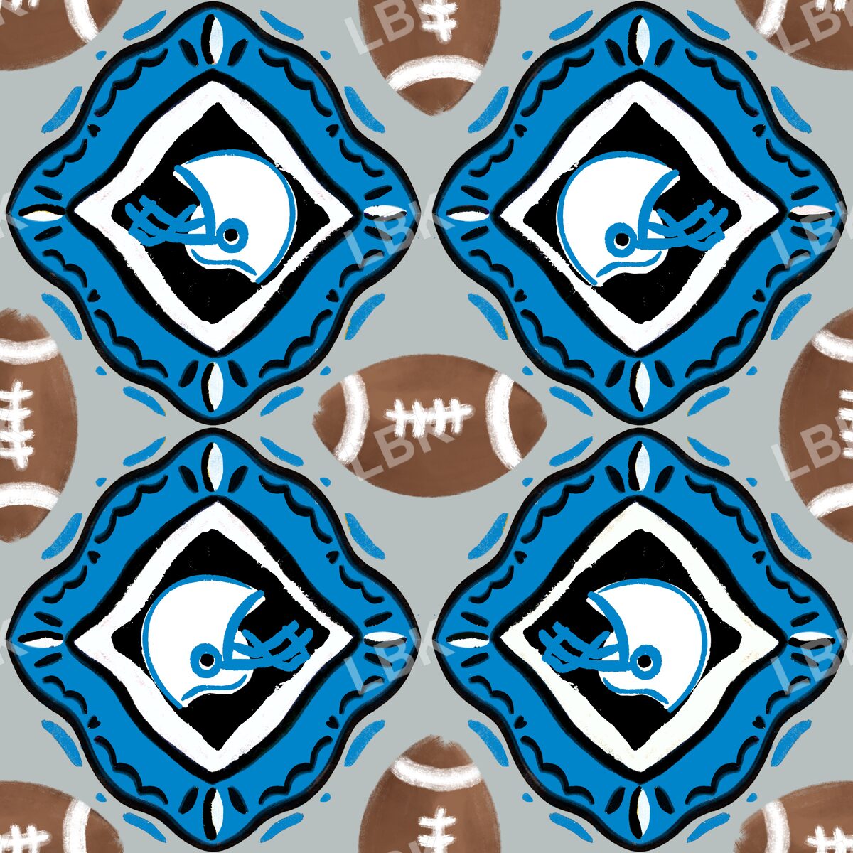 Carolina team football tiles gray