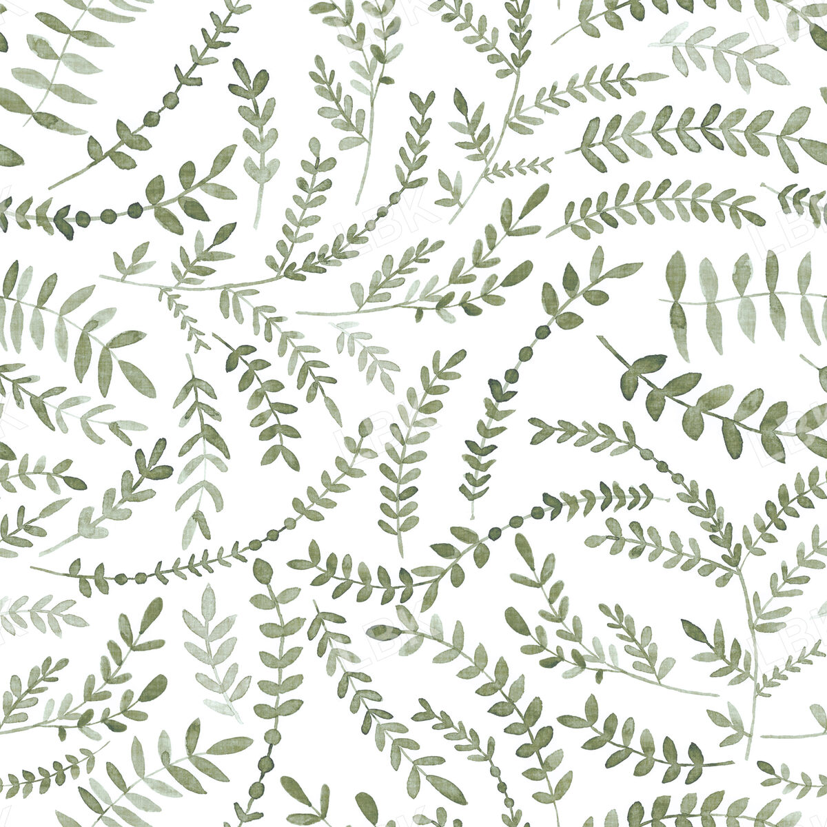 Earthy Sage Botanical Leaves