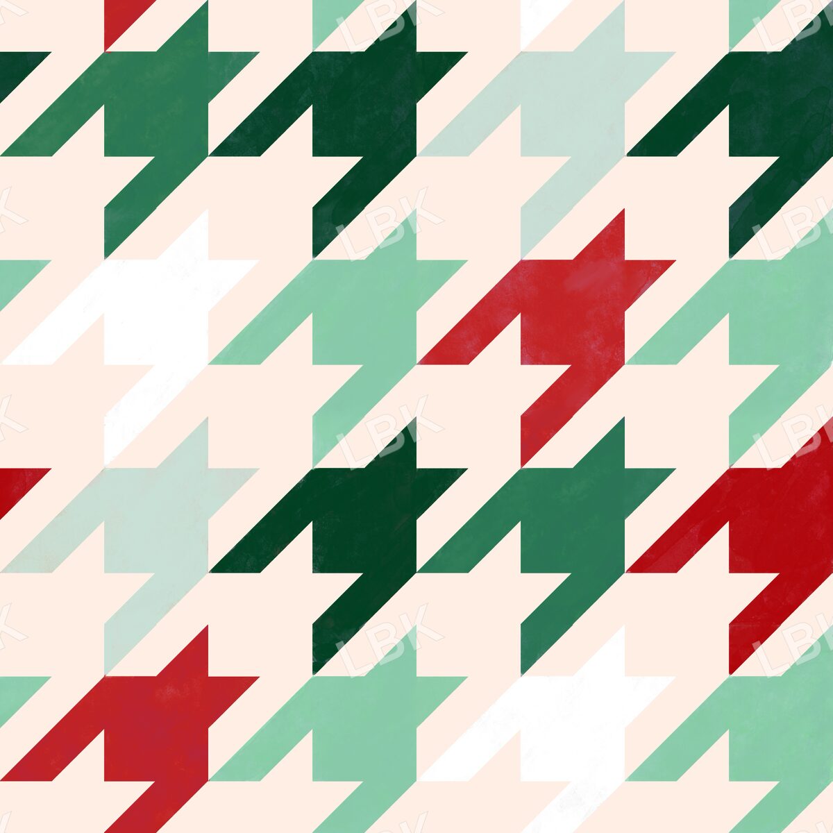 Houndstooth - cream multi