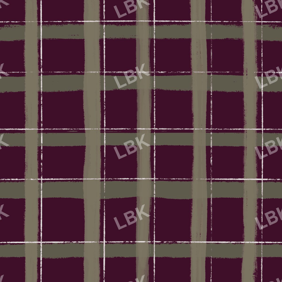 Dark plum and green plaid
