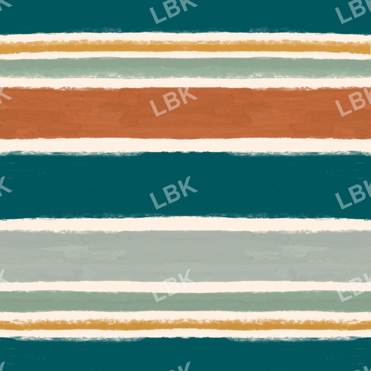 Rustic painted stripe teal multi