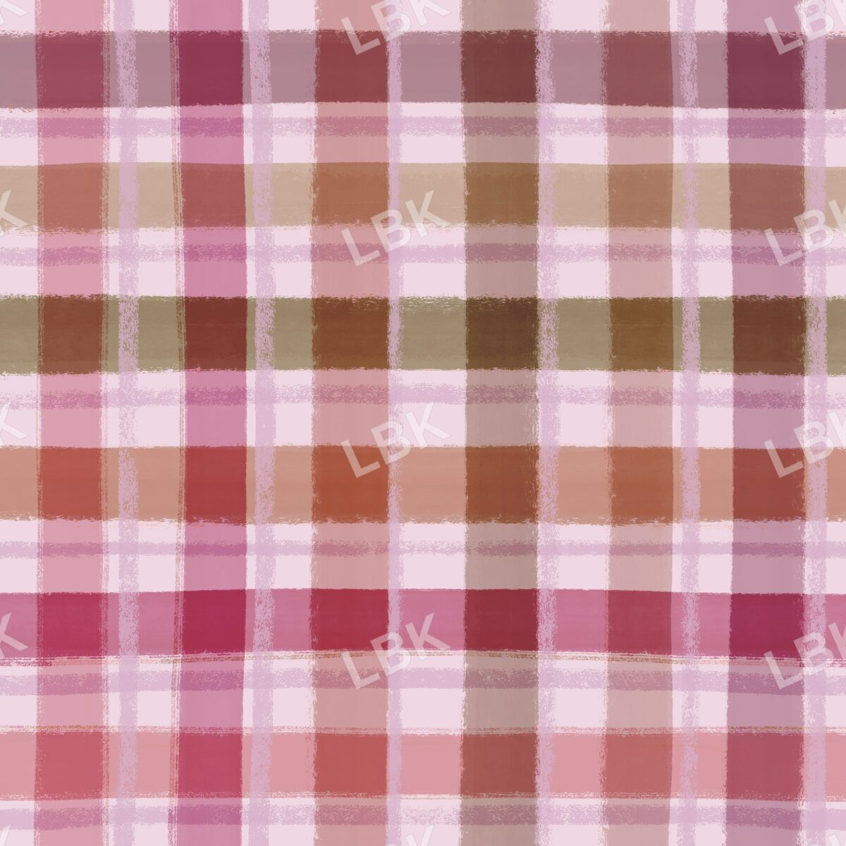 Pink autumn multi plaid