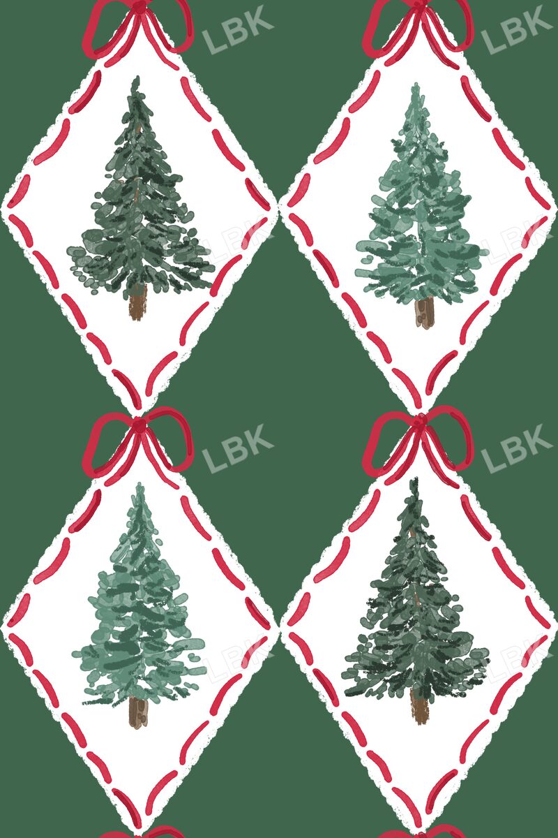 Tree argyle with red bows everygreen