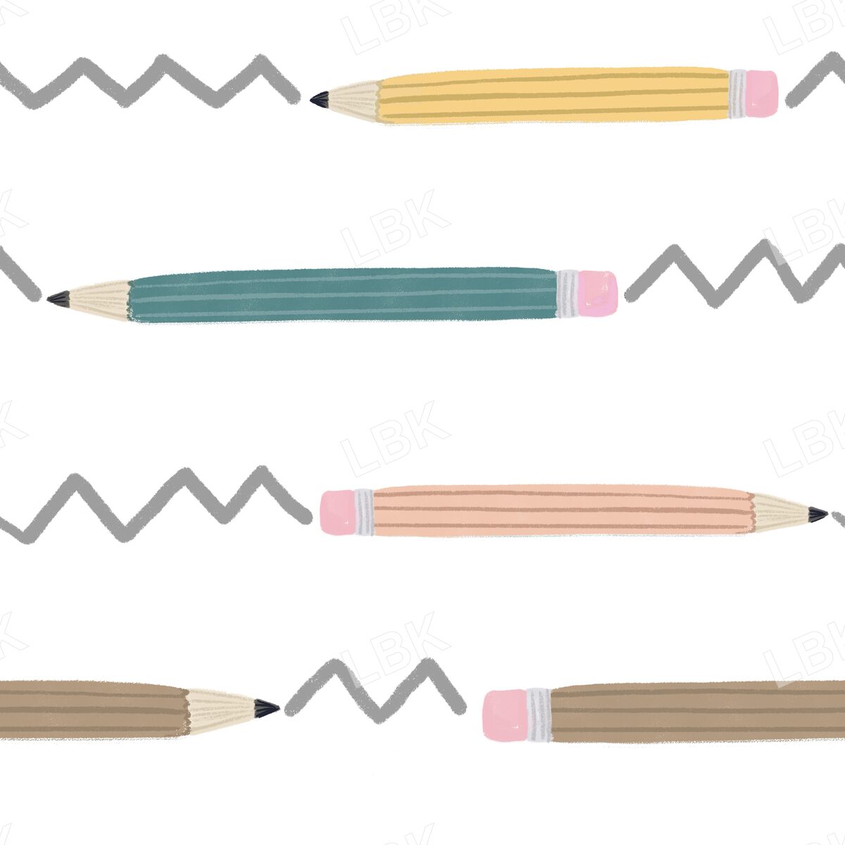 Pencil scribble stripe white