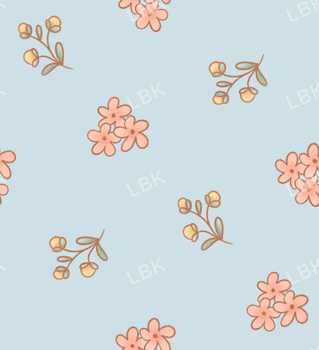 Cottontail Dainty Floral Blue