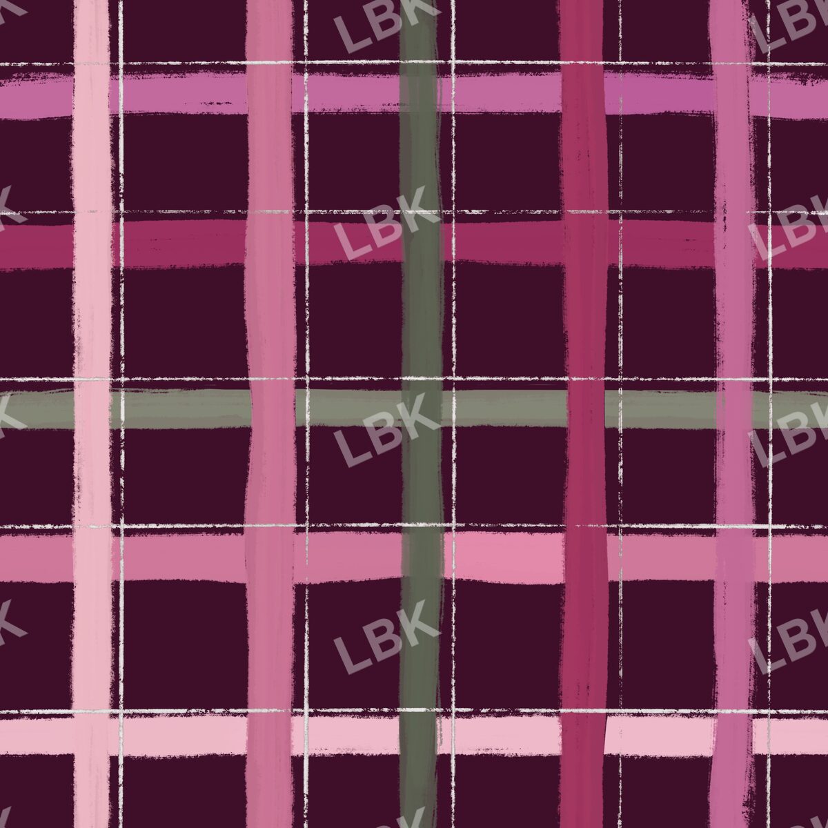 Dark plum multi plaid