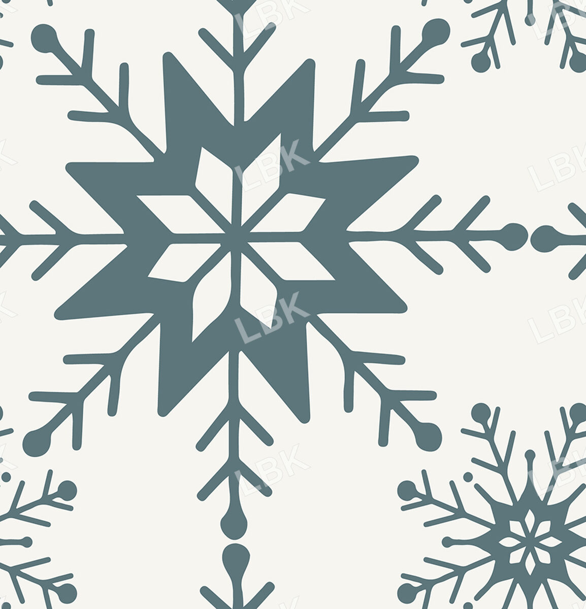 Winter Fox Snowflake Blue