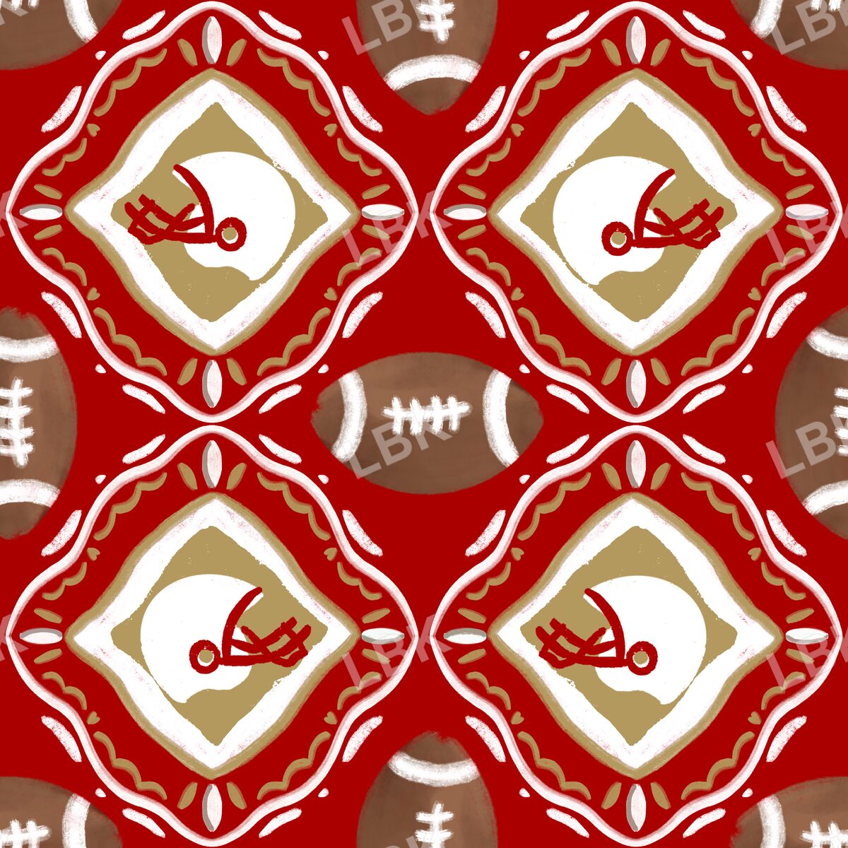 San Francisco team football tiles red