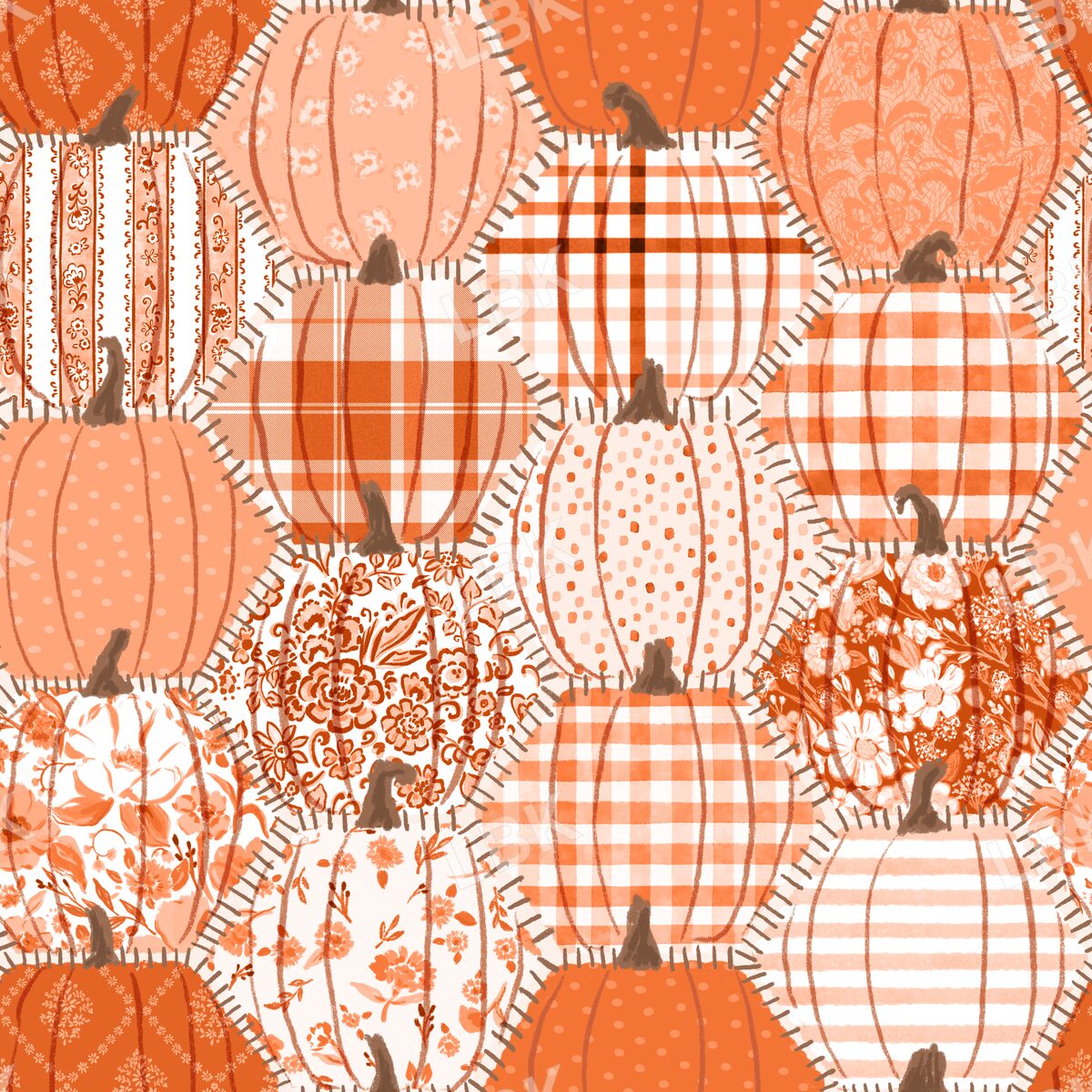 Pumpkin patchwork - cream