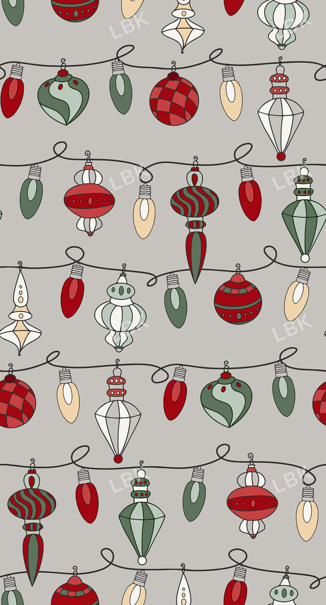 Classic Christmas Ornament Grey