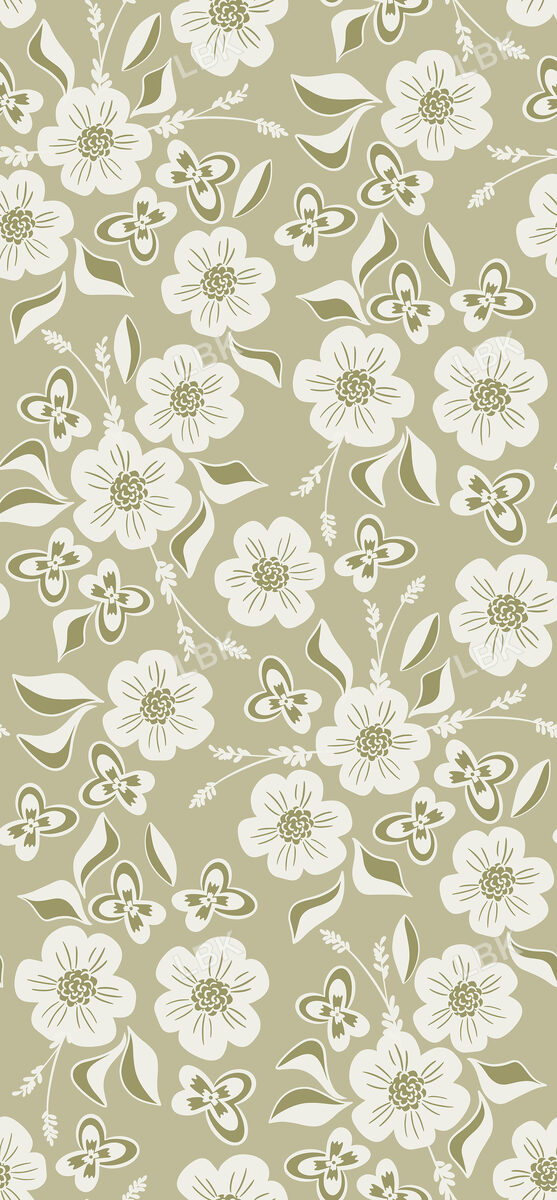 Hoppy Easter Tonal Floral Green