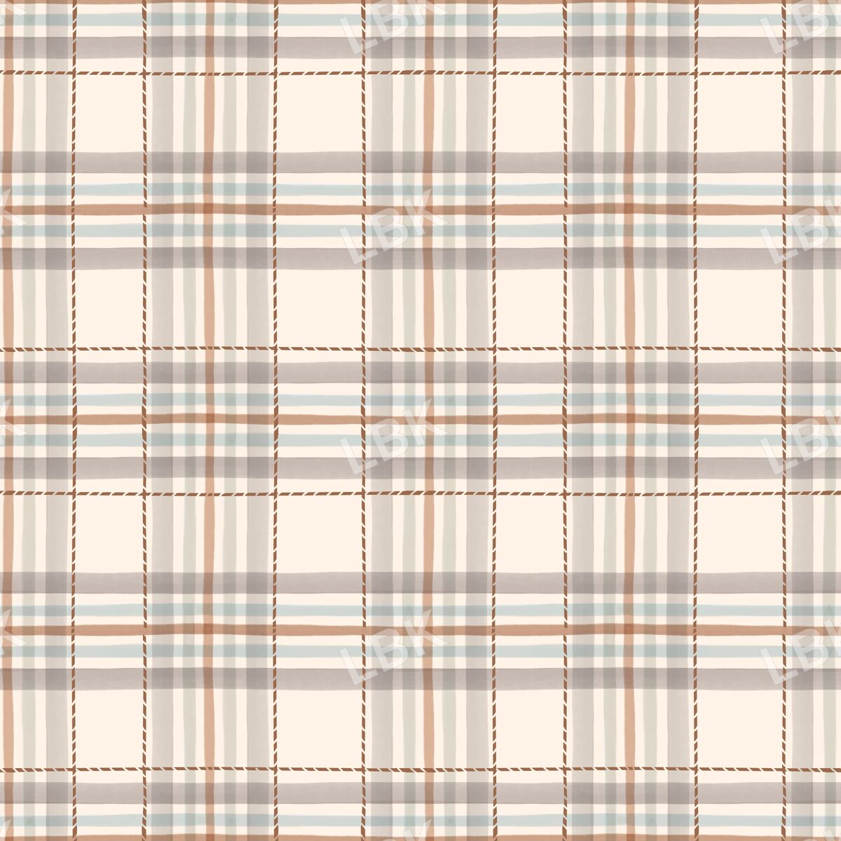 Thankful plaid soft harvest cream