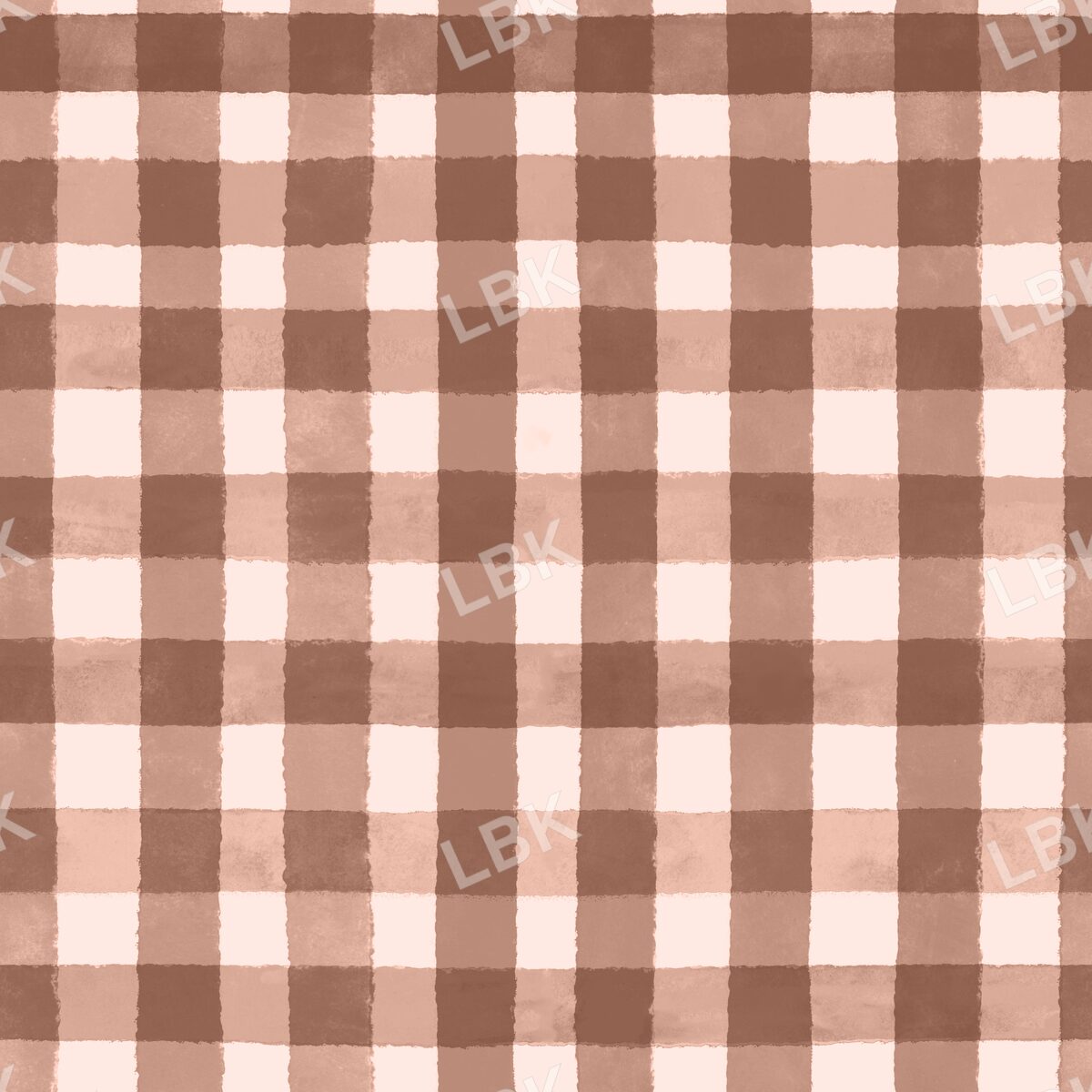 Tobacco brown gingham plaid