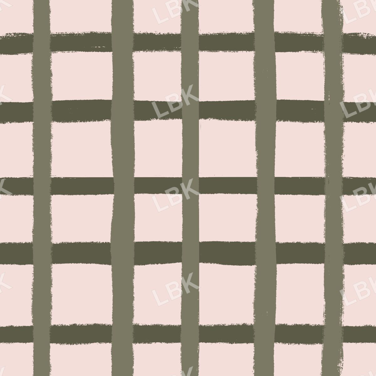 Blush pink and green plaid