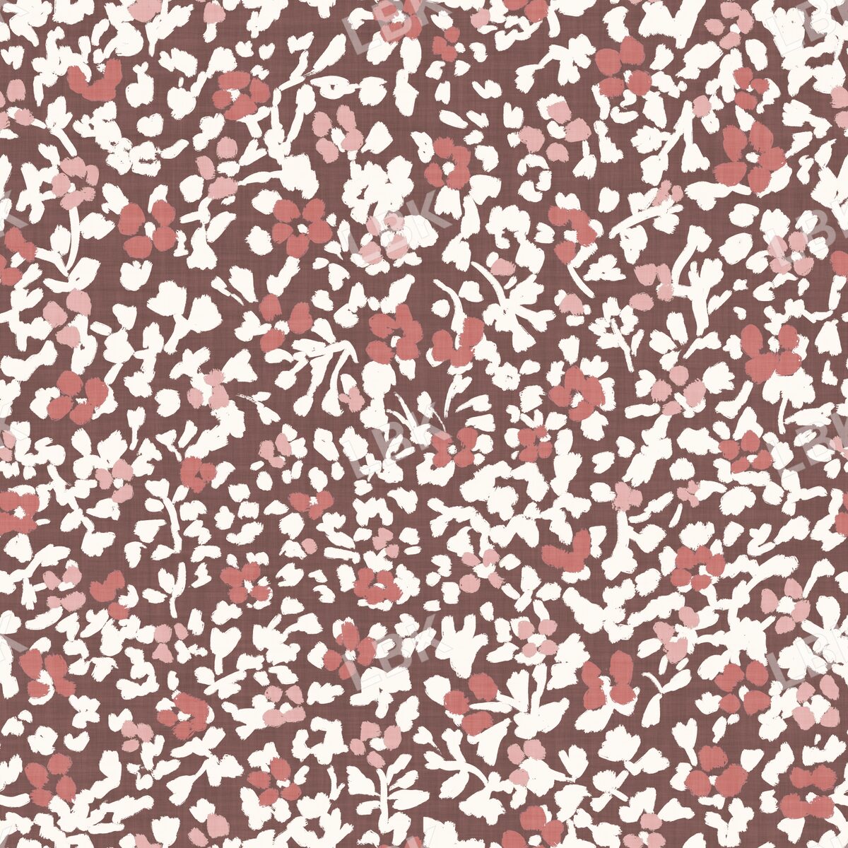 Laced posies walnut rosy terra cotta