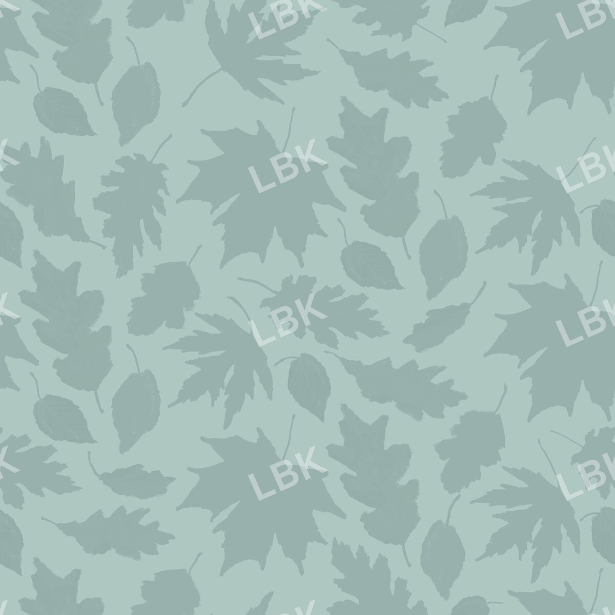 Falling leaves shadow light sage green
