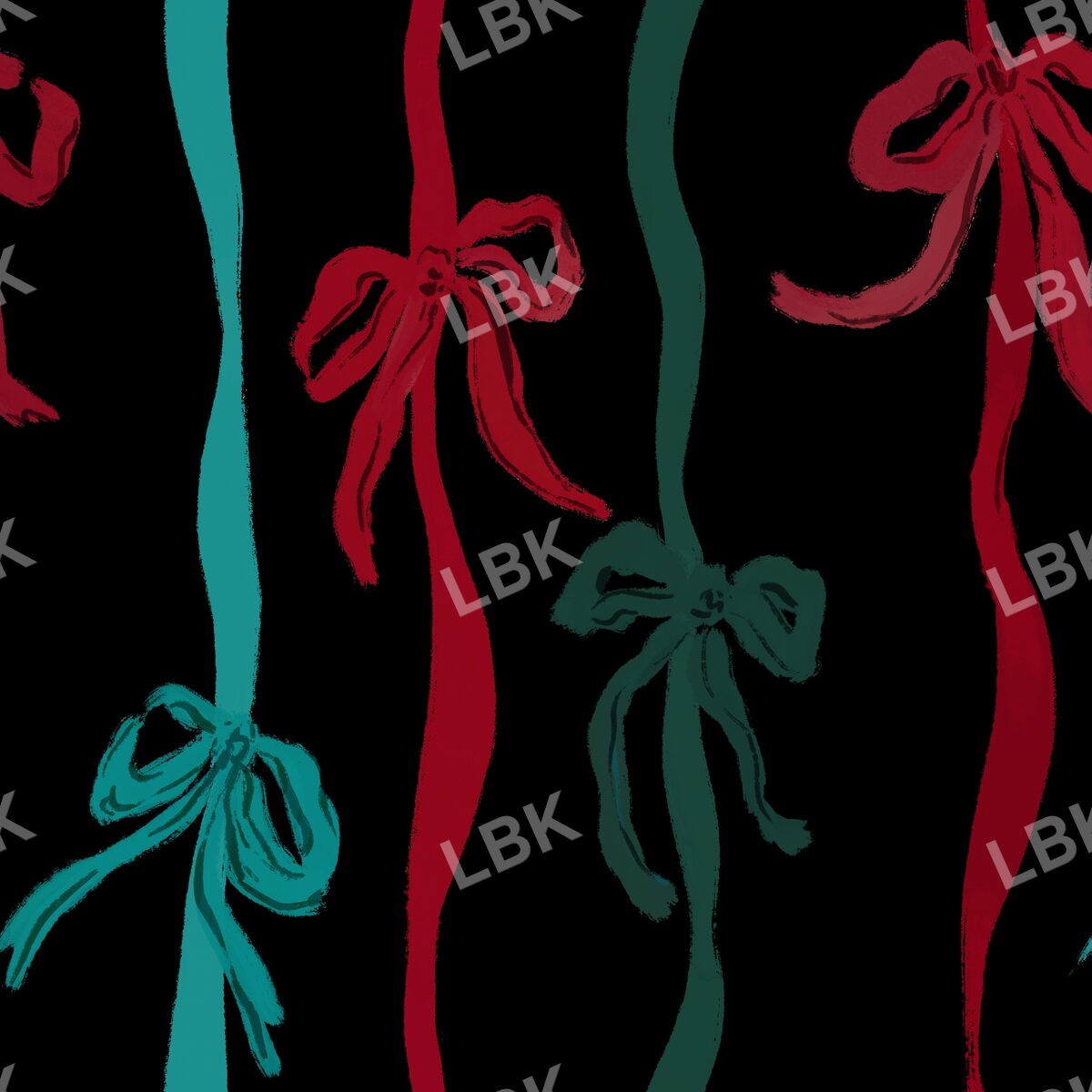 Ribbon bow vertical stripe black