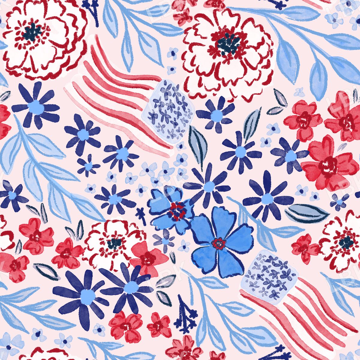 Bloom in the USA floral pink