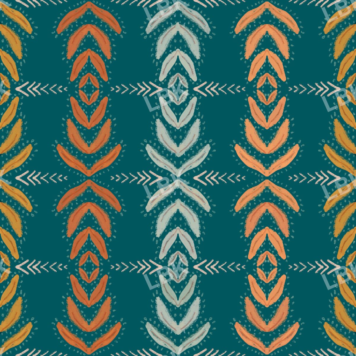 Thanksgiving tribe stripe teal