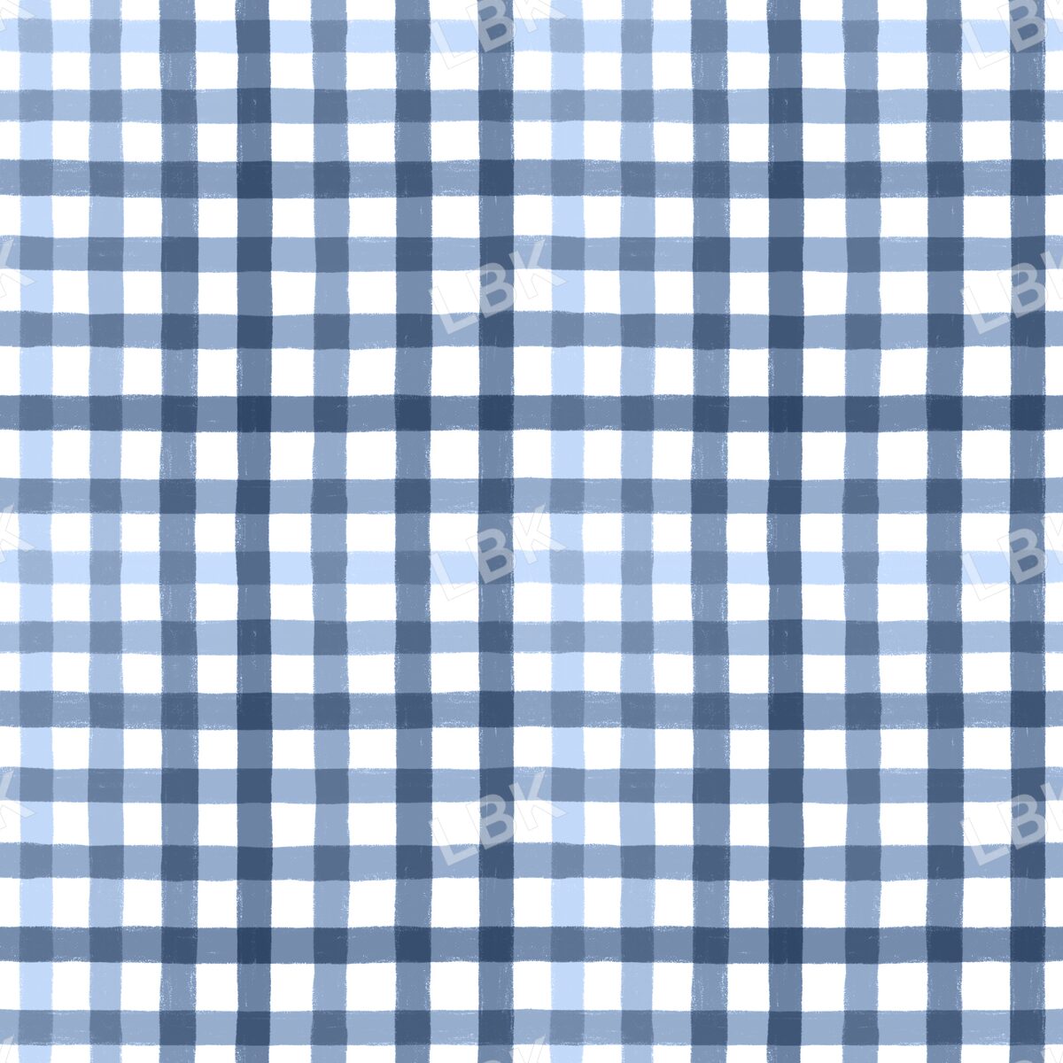Gingham plaid denim blues