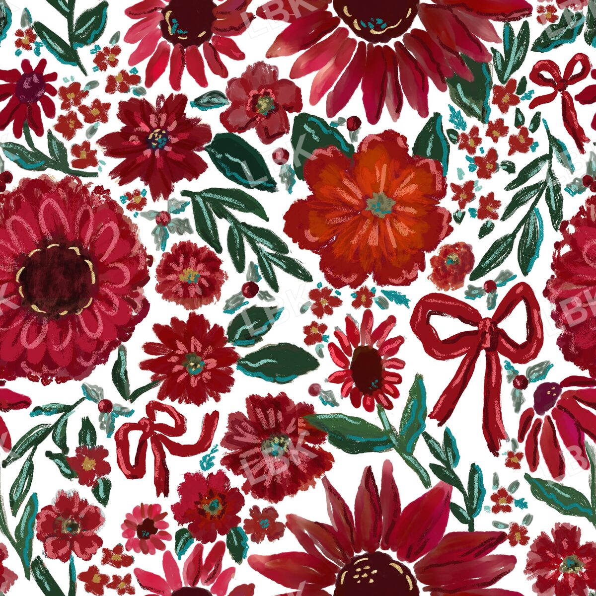 Joyous Holiday Floral white