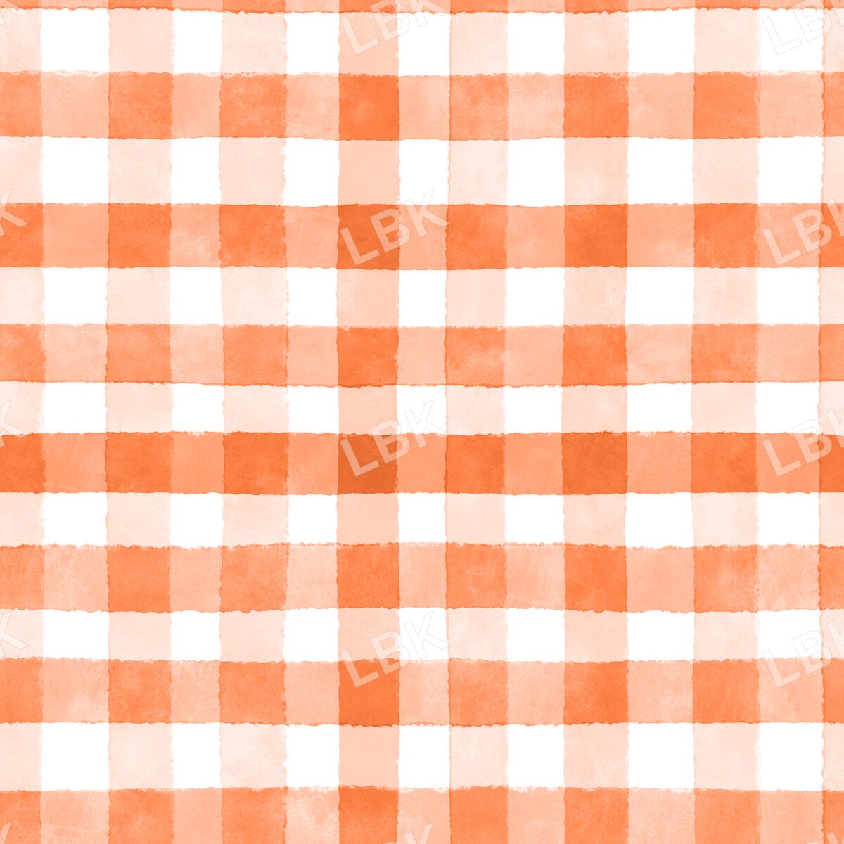 Gingham plaid - pumpkin orange