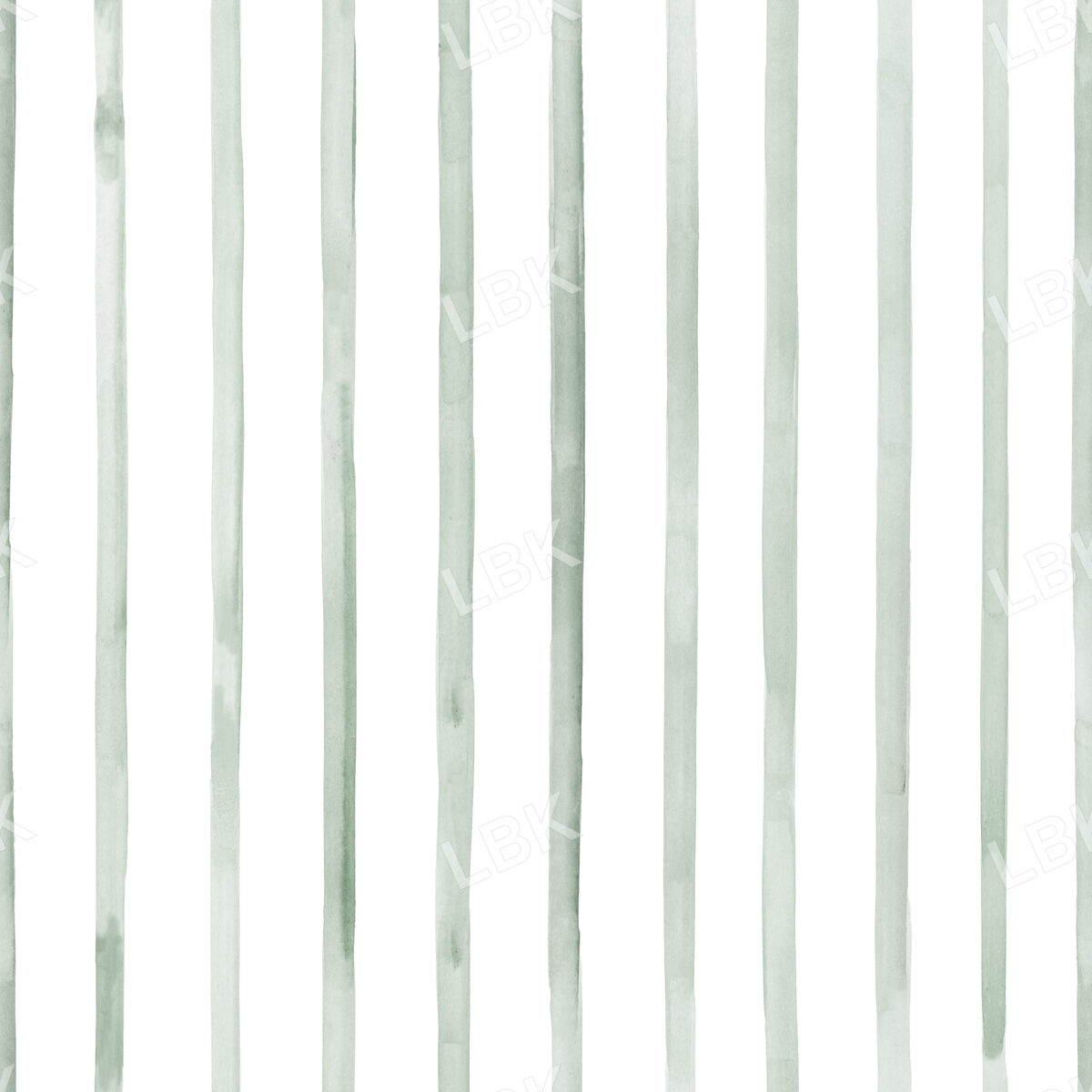 Vertical Dusty Sage Watercolor Stripes