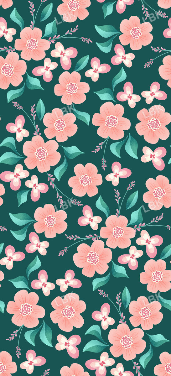 Hoppy Easter Floral Teal