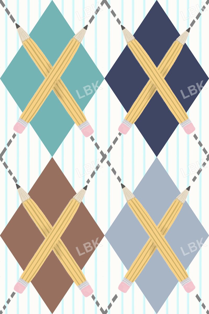 preppy pencil argyle notebook paper boys