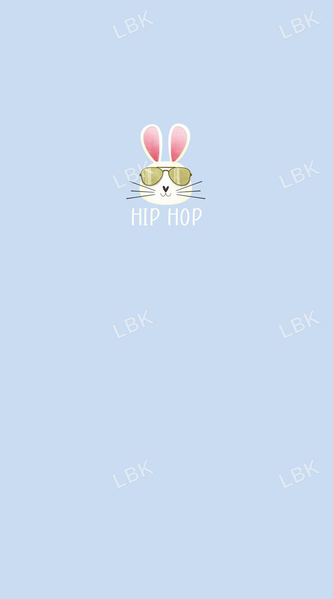 Hoppy Easter Panel Hip Hop Blue