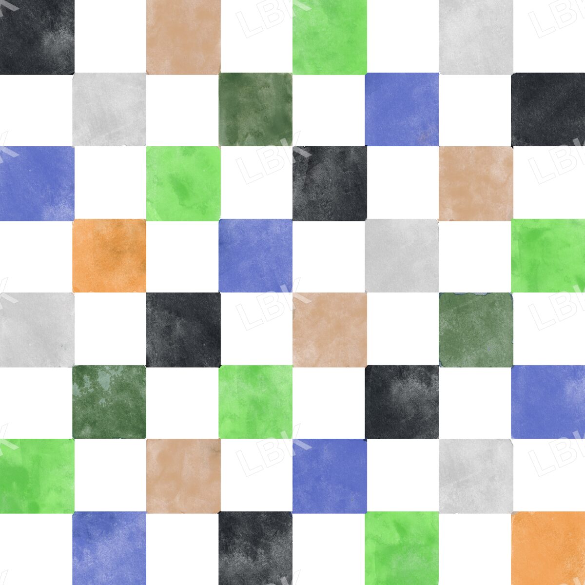 Fall Halloween watercolor checker