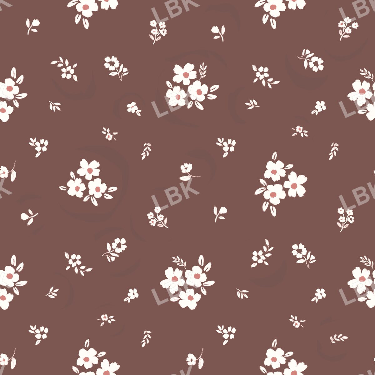Scattered Posies walnut