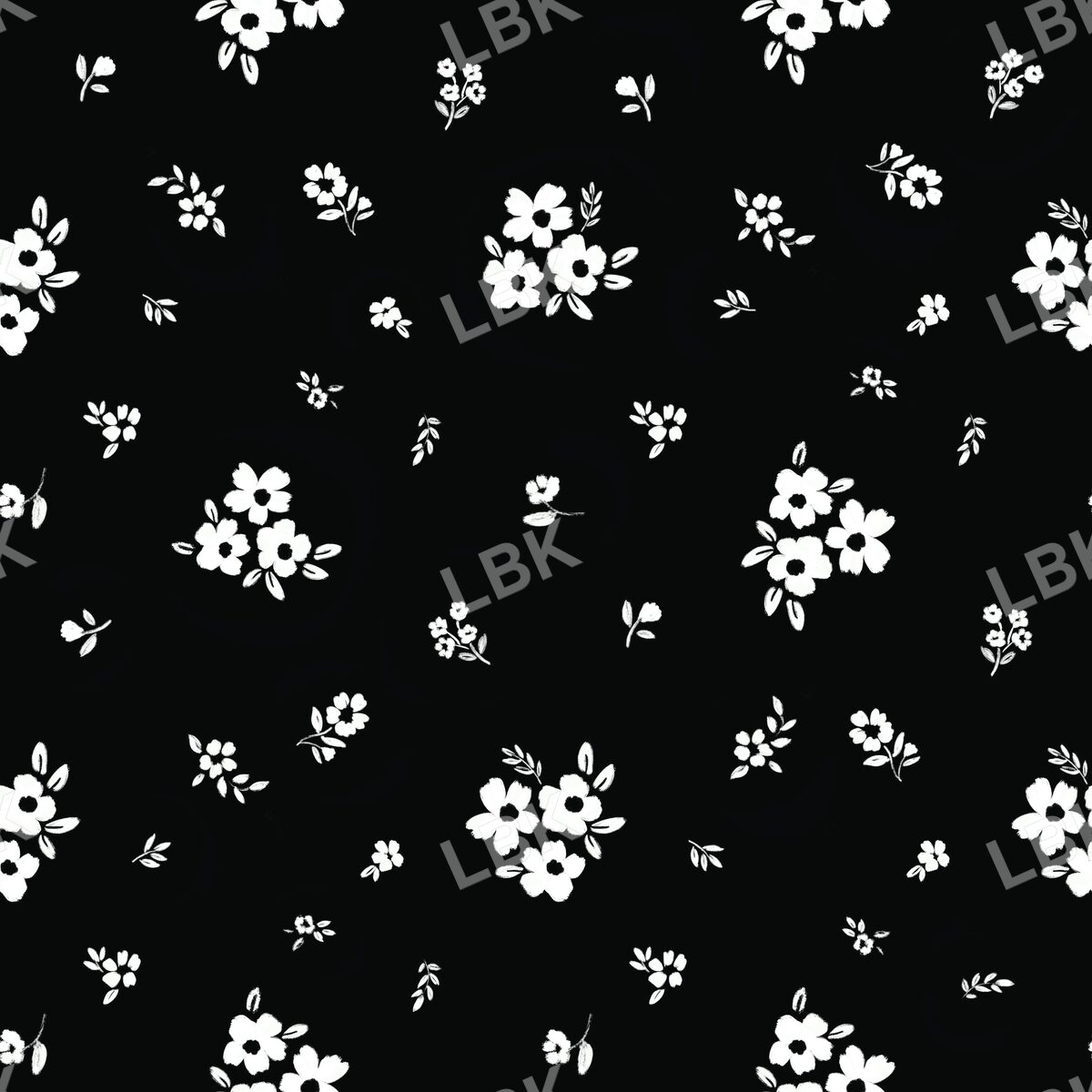 Scattered Posies black and white