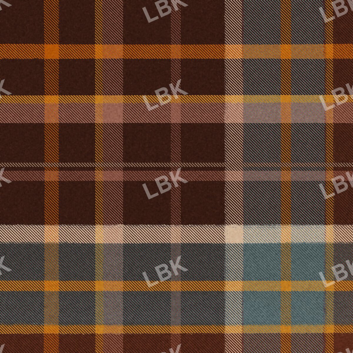 Cozy fall plaid dark walnut mix