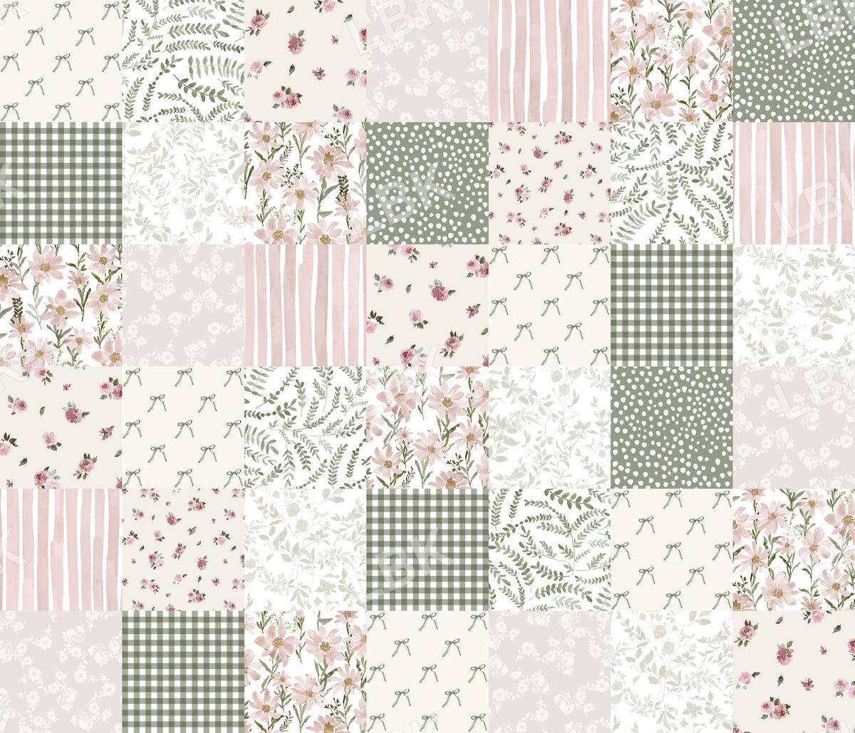 Rosehill Row Floral Cheater Quilt
