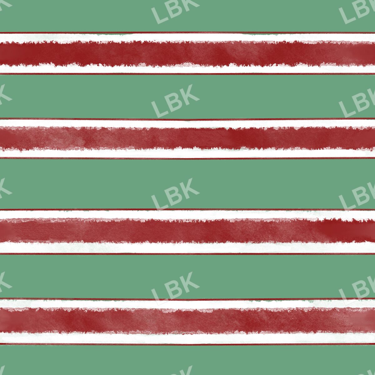 Bold watercolor stripe green and red