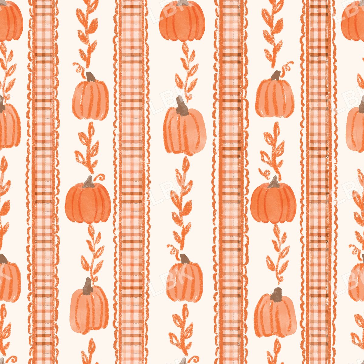 Pumpkin lane ribbon stripe - latte