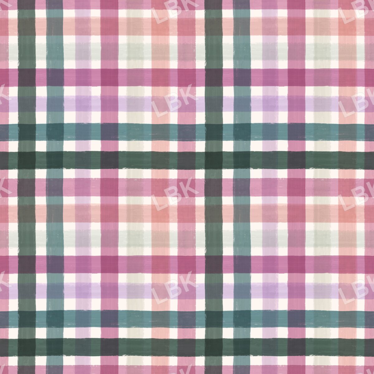 Colorfall floral plaid jewel tone