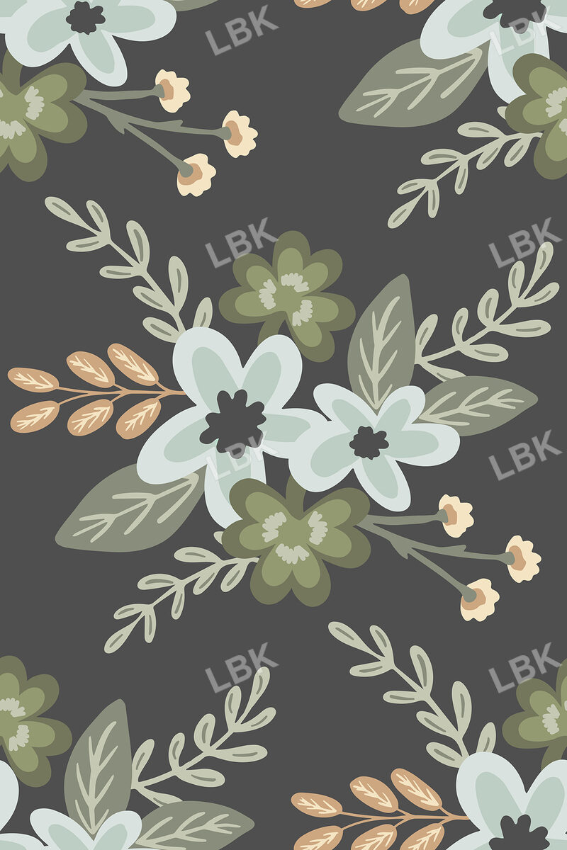 Wild LUCK Shamrock Floral Black