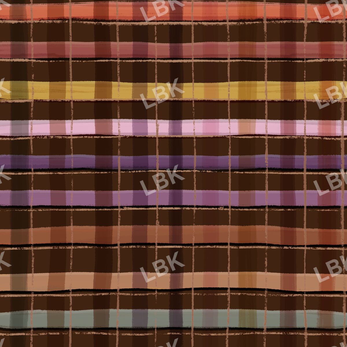 Hello Fall multicolored plaid - dark chocolate