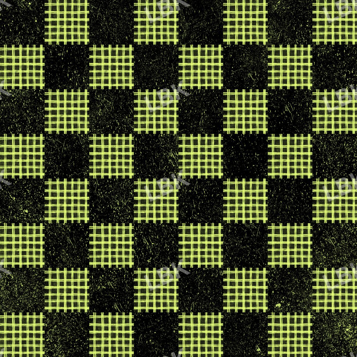 Spooky check bright lime