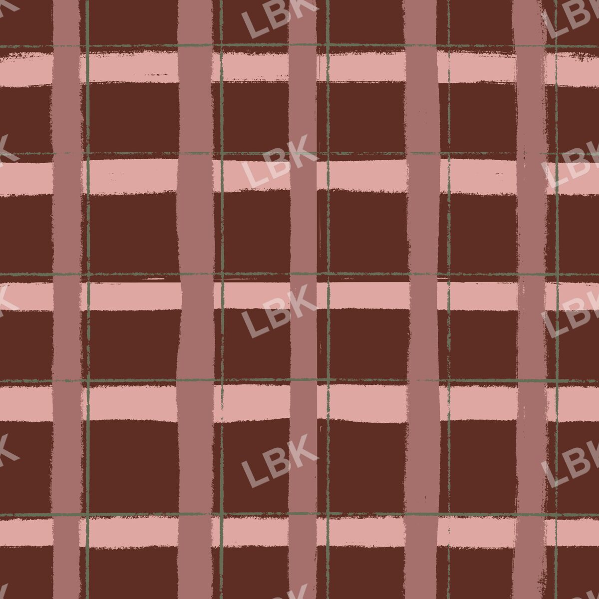 Raisin and mauve pink plaid