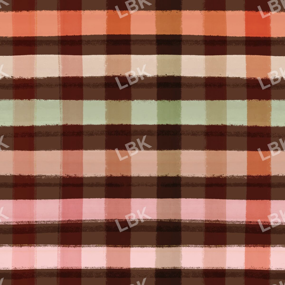 Chocolate brown autumn multi plaid