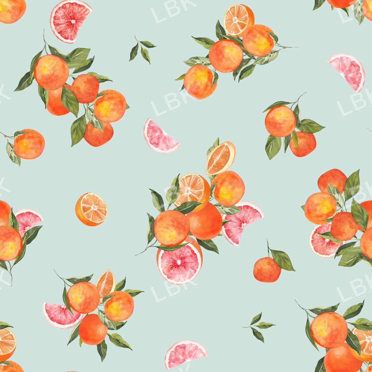 Citrus Summer Squeeze on Sea Foam