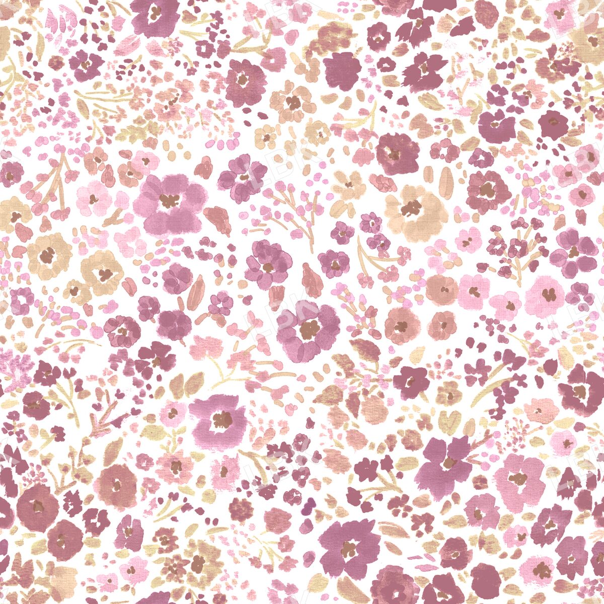 Fall Color Pop Floral Muted Mauve