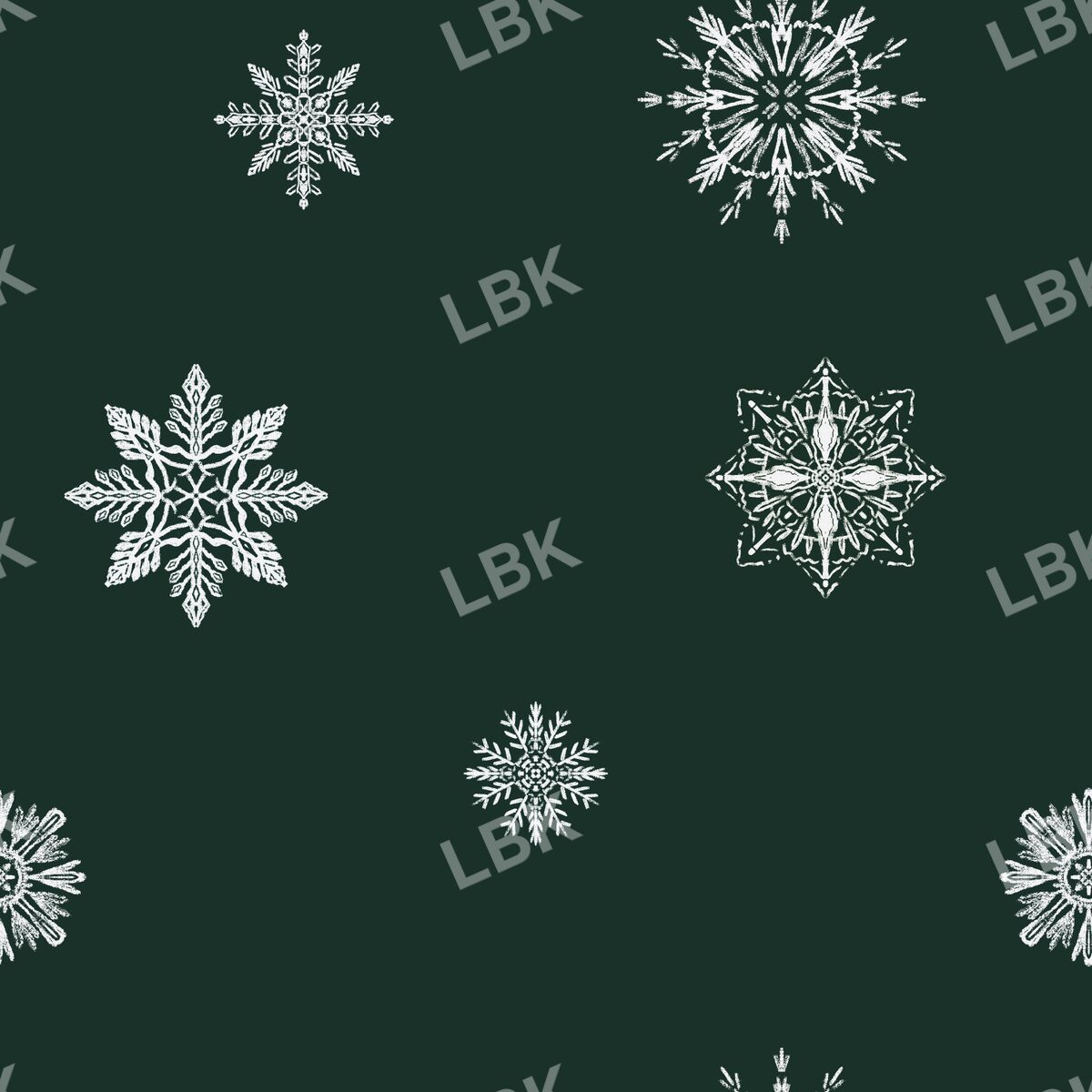 Light Snow flake dark green