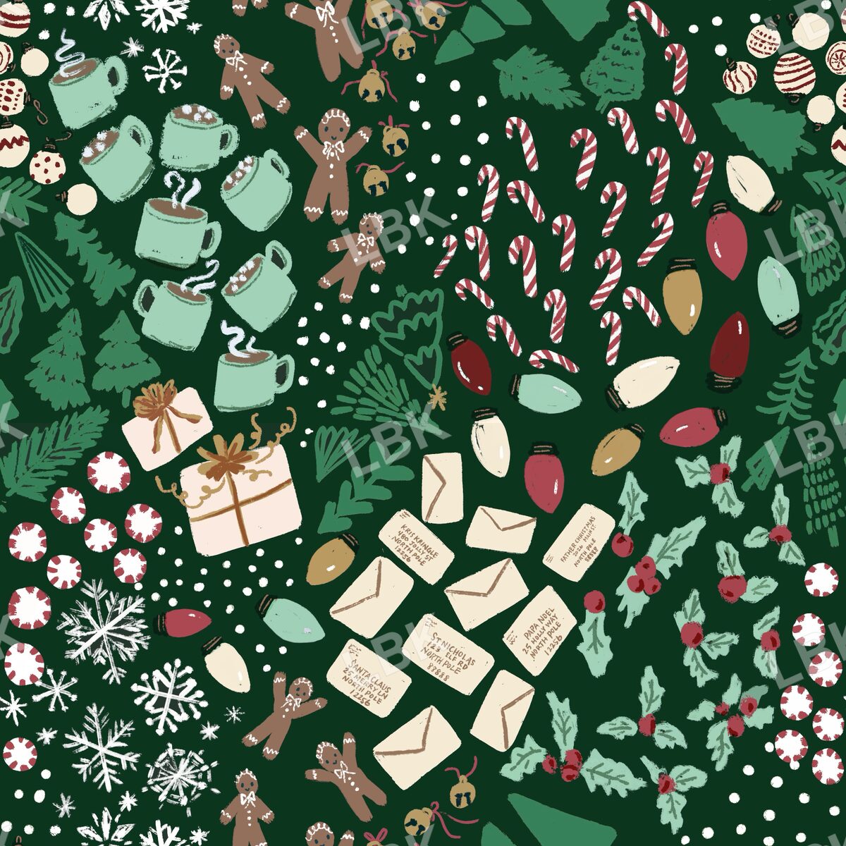 Holiday Christmas pizazz dark green