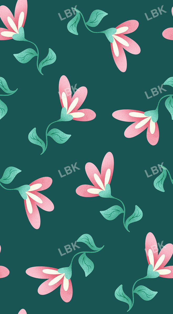 Hoppy Easter Ditsy Floral Teal