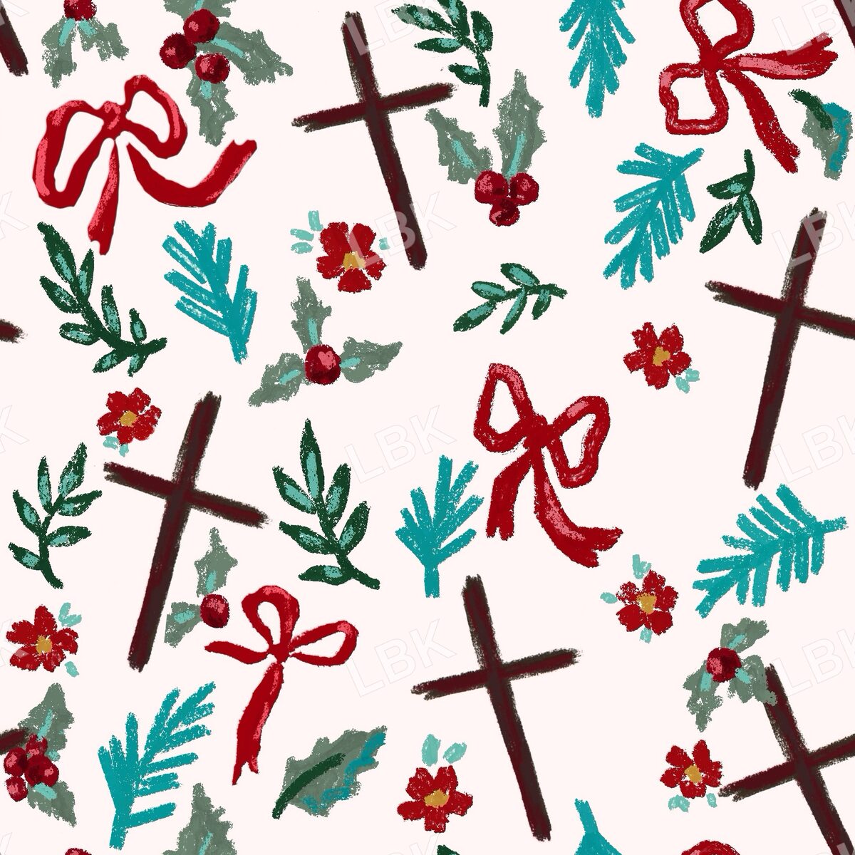 Holiday cross directional warm cream